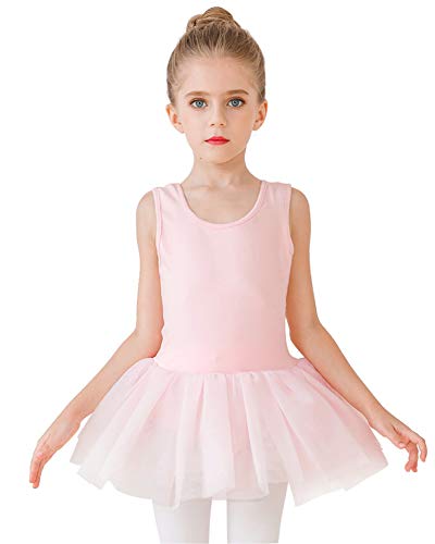 Stelle Girls Ballet Leotards Dance Tutu Skirt Dress Outfit (Toddler/Little Kid/Big Kid) (Ballet Pink (Tank Top), 5T) #TOP1