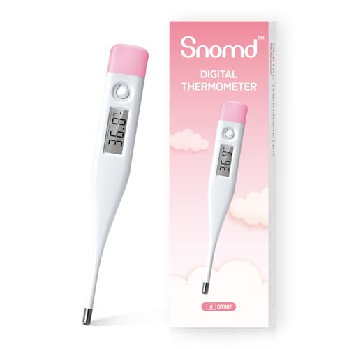 Thermomètre de fièvre numérique pour bébé, Enfant et Adulte, Thermomètre Médical Buccal, axillaire et Rectal pour Enfants fiévreux avec alarme et commutateur °C/°F