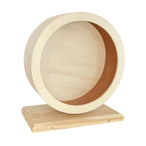ARTSEWPLY Bite-Resistant Wooden Hamster Wheel Small Pet Exercise Non-Slip Running Platform with Mute Design for Hamsters Gerbils Chinchillas and Small Animals