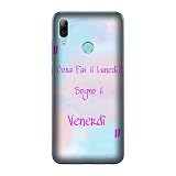 Coque Housse compatibles pour Huawei P Smart 2019 Phrases drôles sur Fond Blanc Je ne suis Pas aigre, Je suis joyeusement énervé/Imprimer Aussi sur Les côtés/Téléphone Hard Snap on Anti-SLI