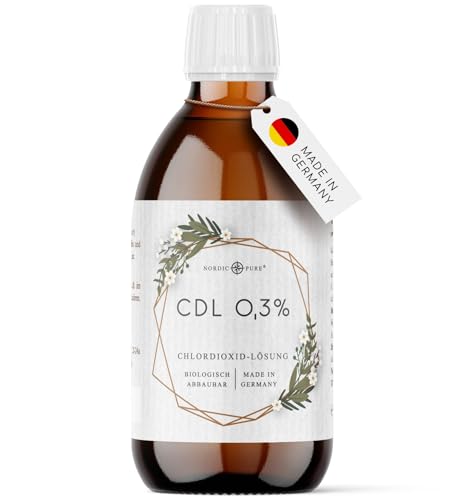 CDL - 250ml Chlordioxid Lösung 0 3% von Nordic Pure | Chlorine Dioxide Solution in Braunglasflasche zur Trinkwasserdesinfektion (250ml)