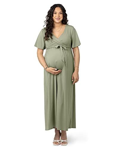 Kindred Bravely Maternity Maxi Wrap Dress | Maternity Baby Shower Dress For Photoshoot (Rosemary, Large) #TOP18
