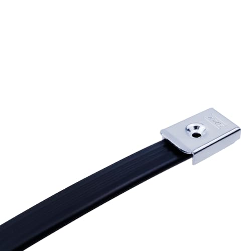 Image of Durable Rubber Handle with Screws for Luggage Suitcase Toolbox Cabinet, 9-1 /2 Inch Black Pull Strap for Storage Box, 3 /4 Inch Width & 8-1 /2 Inch Hole Center, 2Pcs