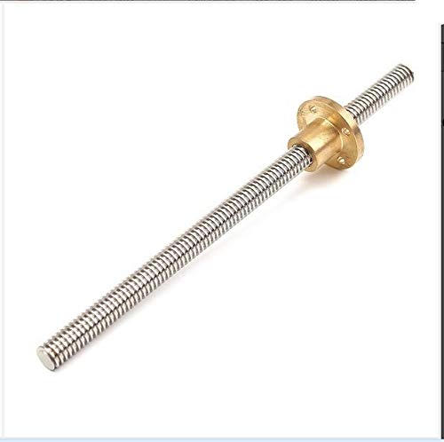 Lysee 3D Printer Parts & Accessories - DuoWeiSi 3D Printer Parts T10 Lead Screw 100mm Length Lead 2/4/8/10/12mm with Brass Nut Lead Screw Diameter 10mm - (Size: Lead 4mm)