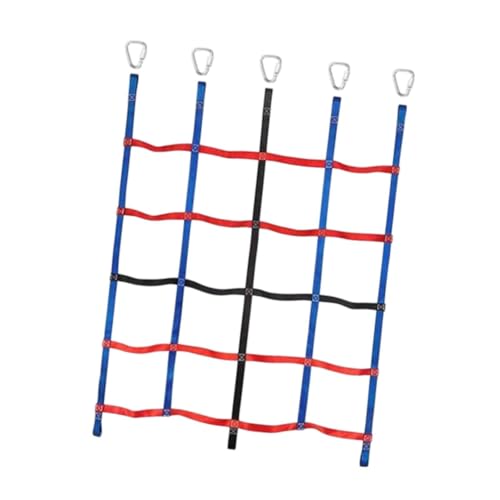 kowaku Kids Outdoor Rainbow Climbing Net Polyester Rope Ladder Game Sturdy Climbing Cargo Net Child Training Equipment