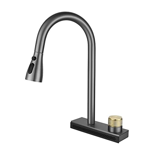 Grifo de cascada para fregadero giratorio caliente y frío