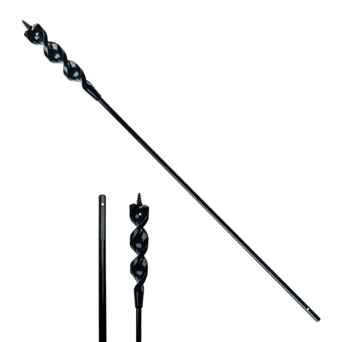DECKRKAT 54 Flexible Installer Drill Bit - 3/4 Auger with Fish Eye Hole & Anti-Slip 3-Flat Shank for Wire Pulling Through Walls Ceilings Sidewalks.