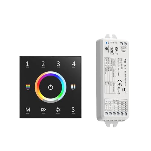Contrôleur Zigbee RGB CCT DC12V 24V et écran tactile mural WZ5 T15 B