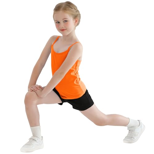Image of QBK Girls Tank Tops Toddler Camisole Cotton Cami Spaghetti Strap Undershirts for Girls 2T-12Years