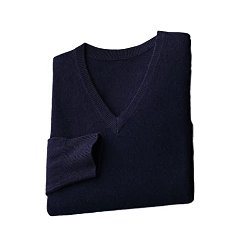 Pull en cachemire col en V homme tricot doux et chaud