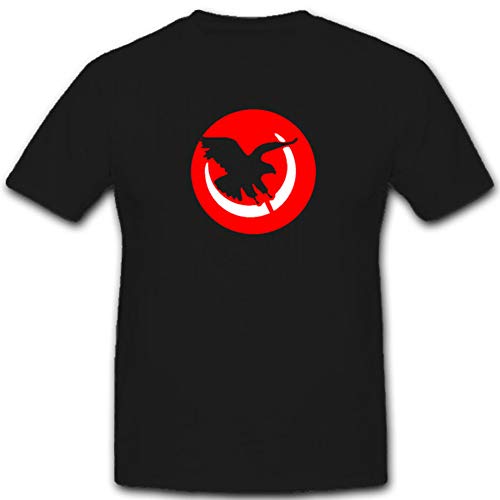 T-shirt de Qualité The Valley Squadron IAF Israel Armee Wappen Rouge et Noir