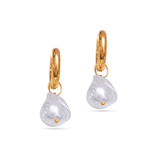 Image of Rubans Demi Fine Stainless Steel Hoop Earrings Daily Gift for Women & Girls