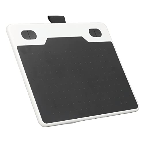 Tableta digitalizadora ergonómica para animación, 233 PPS, 5080 LPI, 8192 niveles de sensibilidad a la presión, con stylus para laptop y teclas personalizables (blanca) miniatura 2