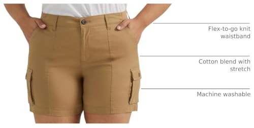 Lee Women's Ultra Lux Comfort with Flex-to-Go Cargo Short Settler Tan 10 - image 4