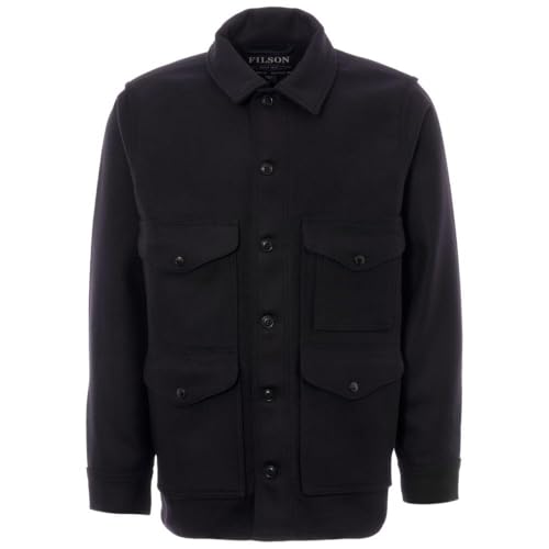 Filson Mens Mackinaw Wool Jacket Dark Navy (US, Alpha, XX-Large, Regular, Regular)