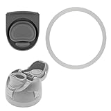 Lelucermaire Replacement Stopper and Bottle Seal Ring Compatible with Owala FreeSip 19/24/32/40oz Water Bottle Top Lid Seal Silicone Stopper Gasket Accessories (1Pcs White O Ring & 1Pcs Grey Stopper