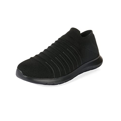 [Newdenber] 静音 スリッポン ニット 軽量 すりっぽん スニーカー メンズ 蒸れず ウォーキングシューズ 内室靴 紐なし 着脱簡単 25～30センチ
