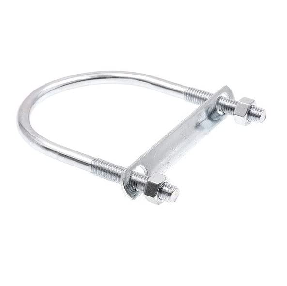 U-Bolt Round Bend 3/8in-16 X 3-1/2in X 4-5/8in (3in Pipe) Plated Steel 10PK