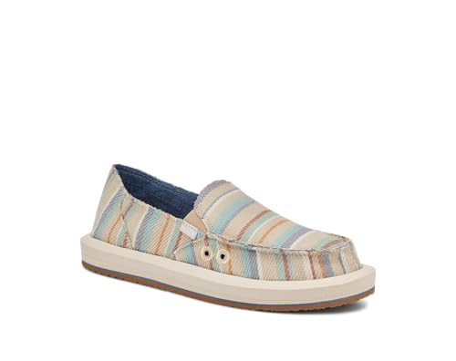 Image of Sanuk Womens Donna Soft Top Hemp Loafers | Womens Shoes | Slip On Shoes for Women | Women's Slip-on Loafers | Memory Foam Footbed
