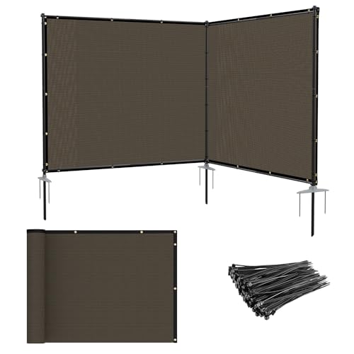 Patio 6' x 12' Outdoor Privacy Screen Freestanding Temporary Fence