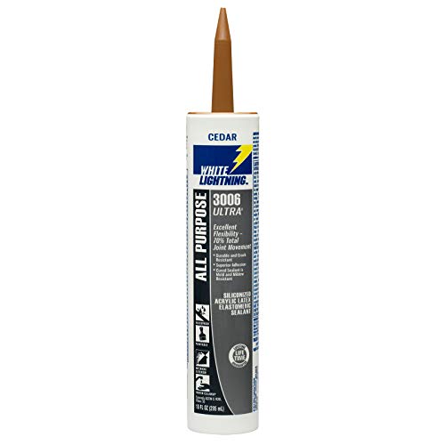 Image of White Lightning W11006010 3006 Ultra All Purpose Elastomeric Sealant, Cedar, 10 fl. oz.