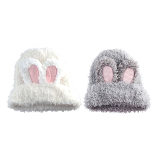 Chapeau peluche oreilles de lapin pour rester au chaud cet hiver en ville
