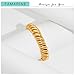 FAMARINE 14K Gold Plated Chunky Bangle Bracelet, Stretchable Elastic Bracelet for Women Men