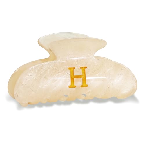 Image of Acrylic Letter Hair Clips for Women - Monogram Hair Claw Alphabet Large Hair Clip, Fashion Glitter Claw Clips Elegant And Durable Hair Accessory, Letter H