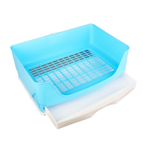 PENIKOKO うさぎ用ドロワートイレ 小型豚対応 防飛散設計 耐久素材 ペット便器 清掃簡単 チンチラ モルモット フェレット適応 ランダムカラー