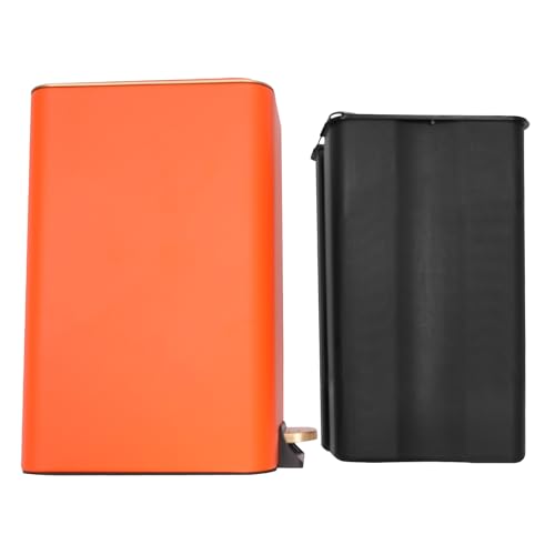 Caneca de basura con pedal 12L naranja miniatura 7