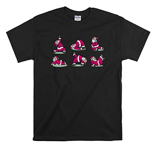 T-shirt Santa Yoga Poses XXL noir : fini les hauts inconfortables