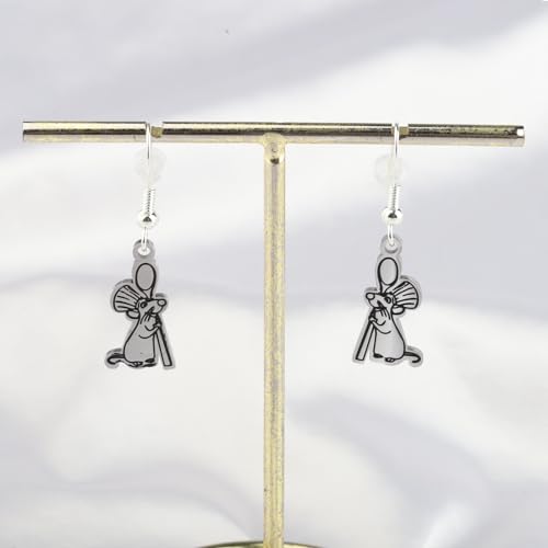 BLEOUK Rat Earring Chef Mouse Keychain Rat Lover Bracelet Movie Fans Gift For Her3