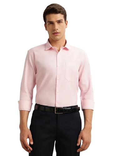 Image of Thomas Scott Men's Regular Fit Formal Shirt | 100% Cotton Long Sleeves | Spread Collar with Contrast Fabric (Available in Plus Size)