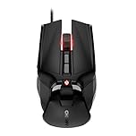 CHERRY MC 9620 FPS, Ergonomische Gaming-Maus mit RGB-Beleuchtung, Verstellbare Handauflagefläche, Einlegbare Gewichte, 9 Tasten, 12.000 dpi, Kabelgebunden, Schwarz