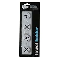 Masterpart 4 Tea Towel Cloth Holder Wall Rail Rack Kitchen Bathroom Plastic Push to Grab