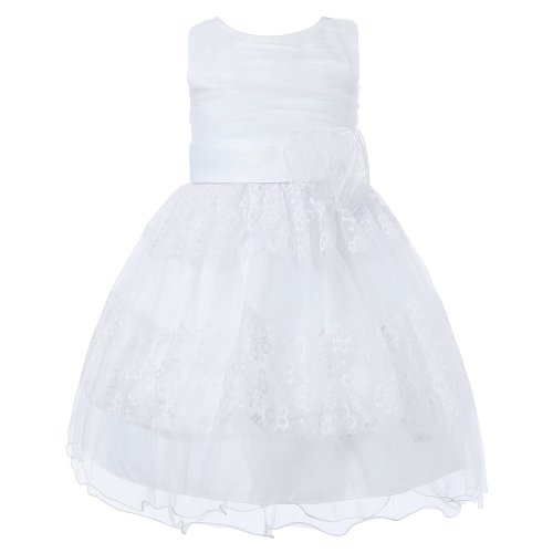 Richie House Little Girls' Sundress with Layered Mesh Bottom Rh1409
