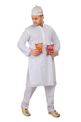 Image of HUZUR Kurta Pyjama For Men's Cotton Casual Wear Long Straight Men's Kurta Set
