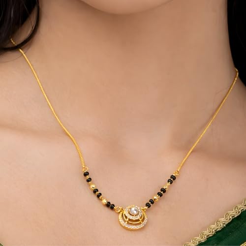 Image of 1 Gram Gold Plated Mangalsutra for Women Stylish Gift for Wife Daily Wear