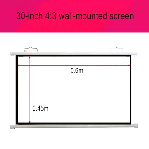 Pantalla de proyección manual retráctil 4:3 y 16:9 miniatura 2