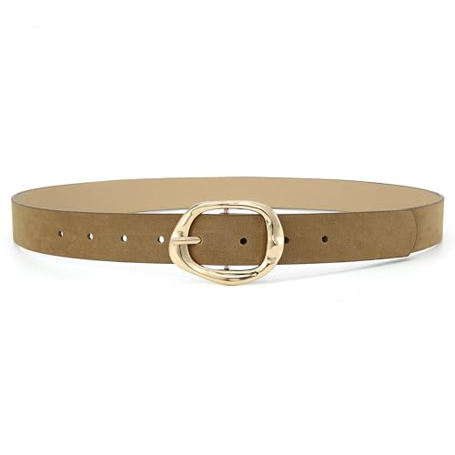 Image of Earnda Women Leather Belt for Jeans Dresses Fashion Buckle Waist Belts