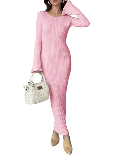 Saodimallsu Womens Long Sleeve Bodycon Maxi Dress...
