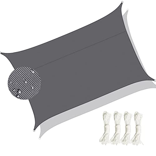 AMSXNOO Voile d'ombrage Imperméable Rectangulaire, Toile Ombrage Une Protection des Rayons UV à 95%, Voile Ombrage Résistant à La Déchirure, pour Terrasse Balcon Jardin Pergola (Square 3x3M)