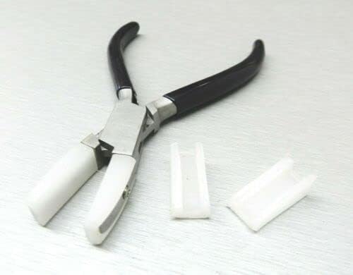 Flat Nose Pliers Nylon Jaws Wide Tips Wire Wrapping Jewelry Making Plier 5-1/2" By JTS