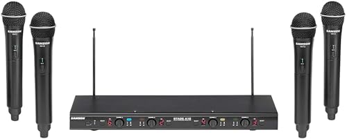 SAMSON Stage 412 Four Performer Handheld VHF Wireless Microphone System