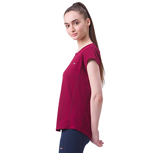 Image of berge' Ladies Jacquard Polyester Dry Fit Textured Western Shirts & Tshirts for Women, Quick Drying & Breathable Fabric, Gym Wear Tees & Workout Tops|Half Sleeve T-Shirt|Running Tshirts for Women