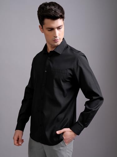 Image of Highlander Men's Slim Fit Formal Shirt | Solid Formal Shirt for Men | Comfortable Fabric | Stylish Design for Everyday Use & Office Wear