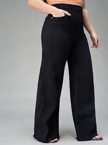 Image of Miss Chase A+ Women's Bootcut High Rise Regular Length Stretchable Denim Jeans
