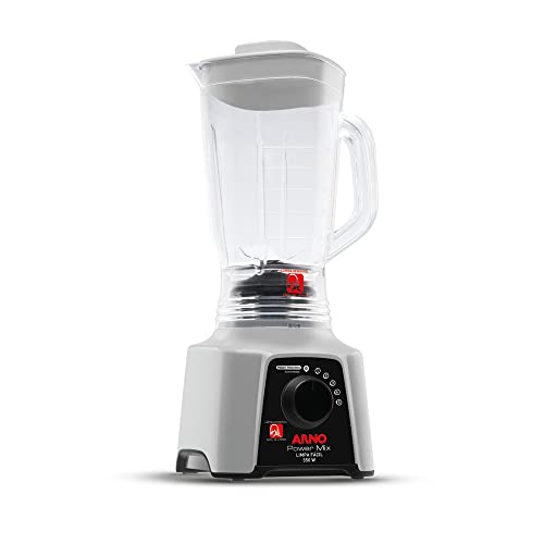 Liquidificador Power Mix Limpa Fácil, Cinza Claro, 220v, Arno