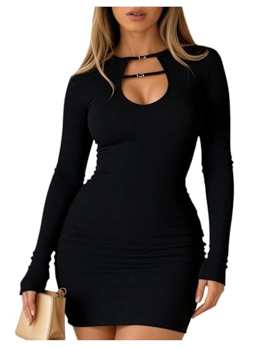Black Cut-Out Mini Dress