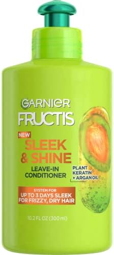 Garnier Fructis Sleek and Shine Intensely Smooth Leave-In Conditioning Cream, 10.2 Fluid Ounce